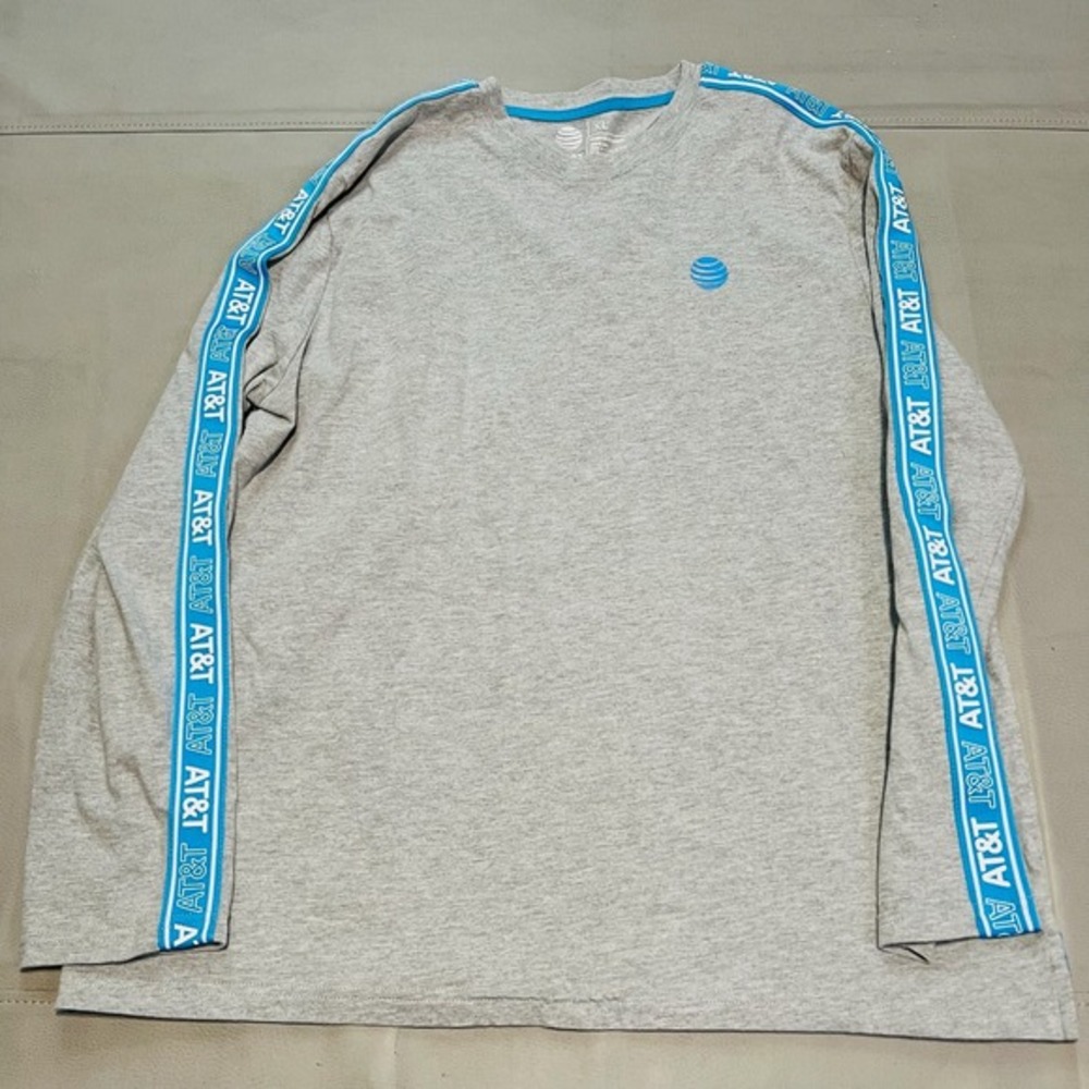 AT&T Worker‎ Employee Active Polyester Breathable Stretch Shirt Men XL Gray-4163